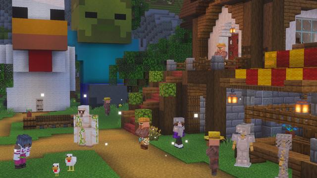 Screenshot of the Minecraft Bedrock Marketplace product How To Live In Chicken Jockey? created by The Craft Stars.