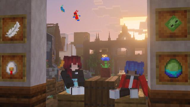 Screenshot of the Minecraft Bedrock Marketplace product How To Live In Chicken Jockey? created by The Craft Stars.