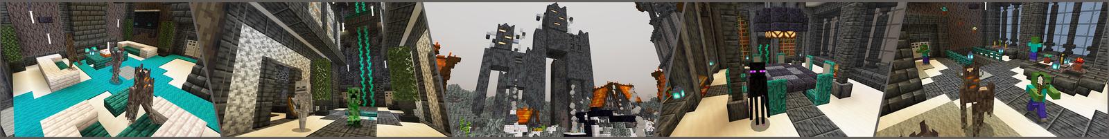 Panorama of the Minecraft Bedrock Marketplace product How to Live inside a Creaking? created by The Craft Stars.