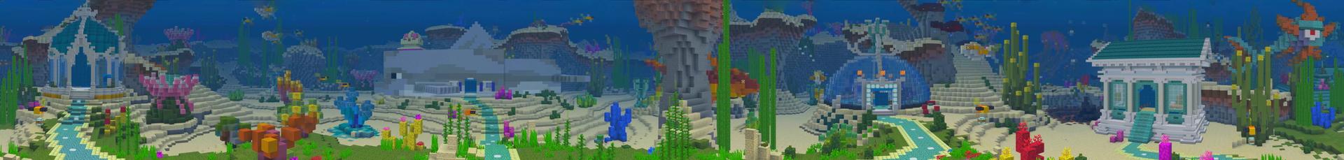 Panorama of the Minecraft Bedrock Marketplace product How to Live Inside a Dolphin? created by The Craft Stars.