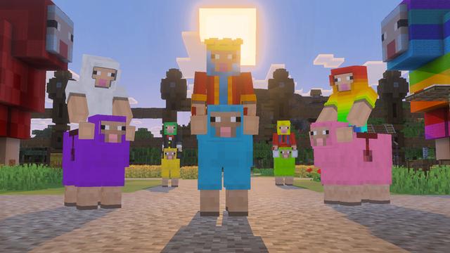 Screenshot of the Minecraft Bedrock Marketplace product How to Live inside a Sheep? created by The Craft Stars.