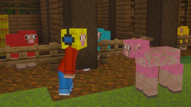 Screenshot of the Minecraft Bedrock Marketplace product How to Live inside a Sheep? created by The Craft Stars.