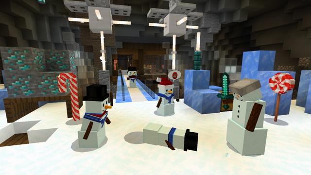 Screenshot of the Minecraft Bedrock Marketplace product How to live inside a Snowman? created by The Craft Stars.