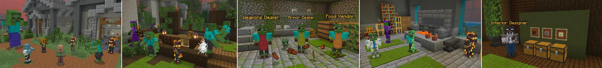 Panorama of the Minecraft Bedrock Marketplace product How to live inside a Zombie? created by The Craft Stars.