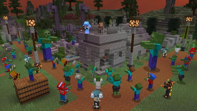 Screenshot of the Minecraft Bedrock Marketplace product How to live inside a Zombie? created by The Craft Stars.