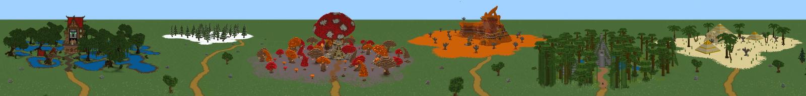 Panorama of the Minecraft Bedrock Marketplace product Infinity Flat World created by The Craft Stars.