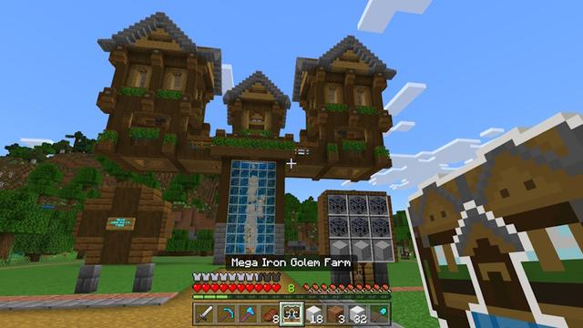 Screenshot of the Minecraft Bedrock Marketplace product Iron Golem Farm created by The Craft Stars.