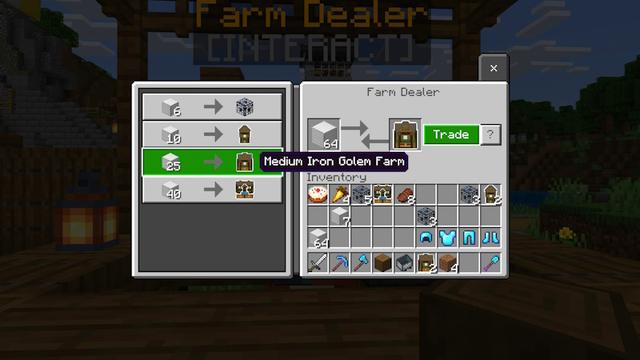 Screenshot of the Minecraft Bedrock Marketplace product Iron Golem Farm created by The Craft Stars.