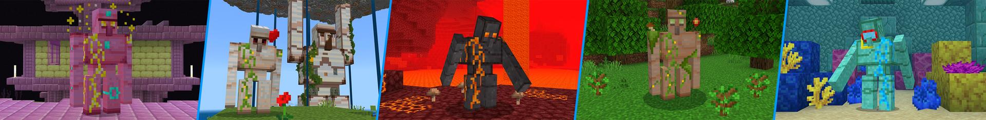 Panorama of the Minecraft Bedrock Marketplace product Iron Golem Village created by The Craft Stars.
