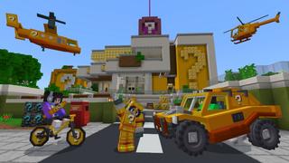 Screenshot of the Minecraft Bedrock Marketplace product Lucky Block City created by The Craft Stars.