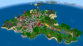 Screenshot of the Minecraft Bedrock Marketplace product Lucky Block City created by The Craft Stars.