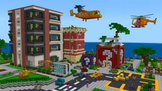 Screenshot of the Minecraft Bedrock Marketplace product Lucky Block City created by The Craft Stars.