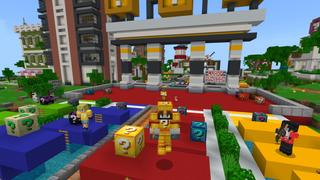 Screenshot of the Minecraft Bedrock Marketplace product Lucky Block City created by The Craft Stars.