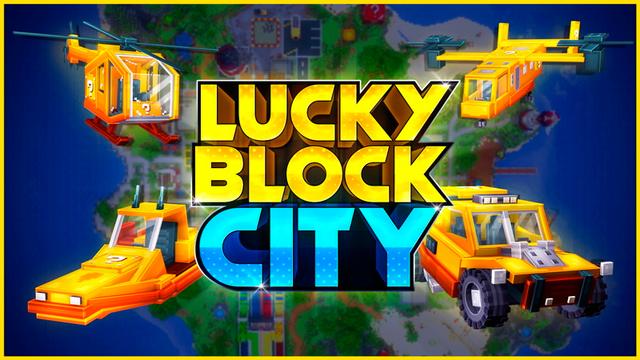 Thumbnail of the Minecraft Bedrock Marketplace product Lucky Block City created by The Craft Stars.