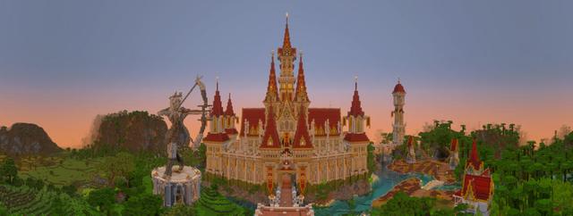 Panorama of the Minecraft Bedrock Marketplace product Mega Castle created by The Craft Stars.