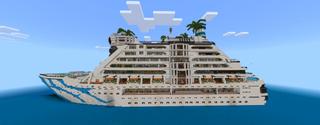 Panorama of the Minecraft Bedrock Marketplace product Mega Cruise Ship created by The Craft Stars.