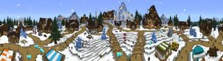 Panorama of the Minecraft Bedrock Marketplace product MEGA ICE VILLAGE created by The Craft Stars.