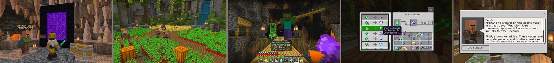 Panorama of the Minecraft Bedrock Marketplace product Mineshaft created by The Craft Stars.