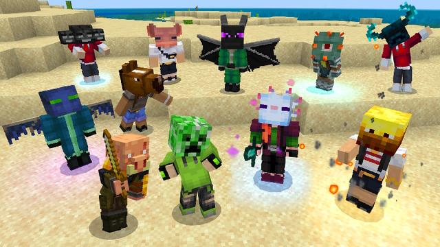 Screenshot of the Minecraft Bedrock Marketplace product Mob Heads Add-On created by The Craft Stars.