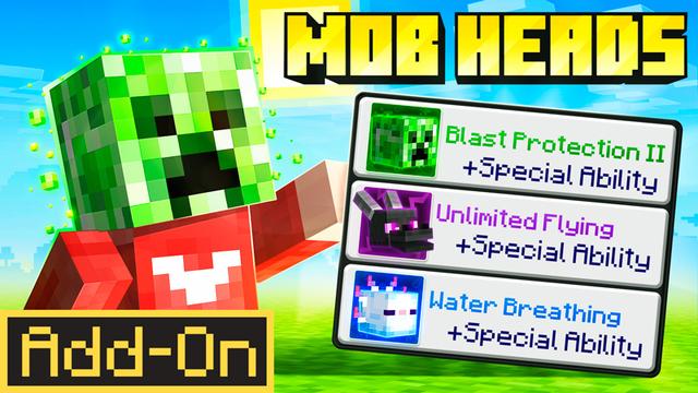 Thumbnail of the Minecraft Bedrock Marketplace product Mob Heads Add-On created by The Craft Stars.