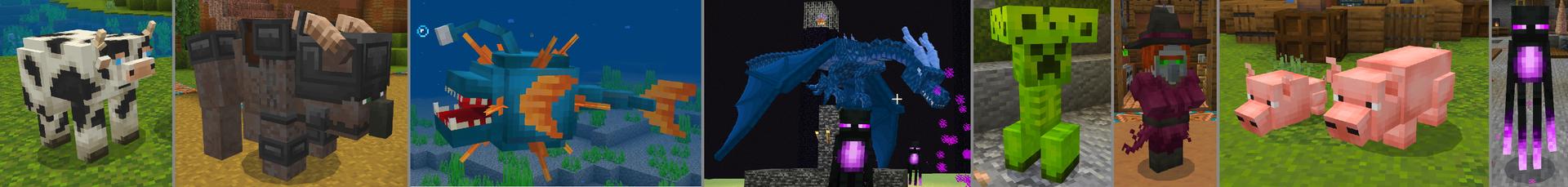 Panorama of the Minecraft Bedrock Marketplace product Mobs created by The Craft Stars.