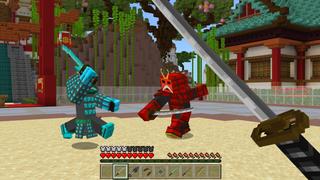Screenshot of the Minecraft Bedrock Marketplace product Ninja Weapons created by The Craft Stars.