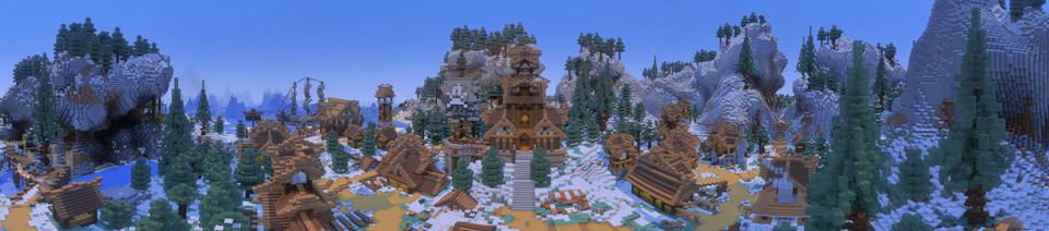 Panorama of the Minecraft Bedrock Marketplace product Norse Viking Pirates created by The Craft Stars.