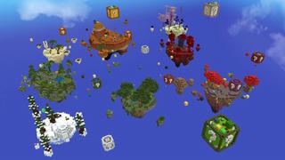 Screenshot of the Minecraft Bedrock Marketplace product One Block Lucky Block created by The Craft Stars.