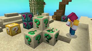 Screenshot of the Minecraft Bedrock Marketplace product One Block Lucky Block created by The Craft Stars.