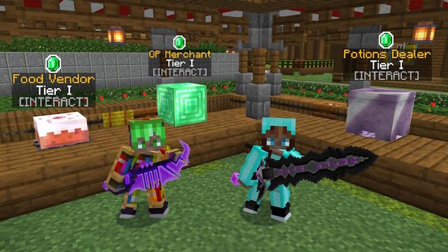 Screenshot of the Minecraft Bedrock Marketplace product OP Block Traders created by The Craft Stars.
