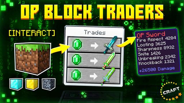 Thumbnail of the Minecraft Bedrock Marketplace product OP Block Traders created by The Craft Stars.