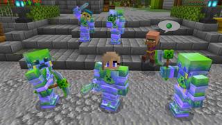 Screenshot of the Minecraft Bedrock Marketplace product OP Creeper Traders created by The Craft Stars.