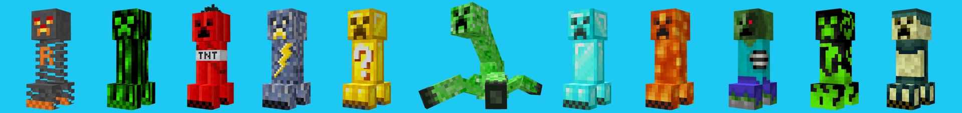 Panorama of the Minecraft Bedrock Marketplace product OP Creepers created by The Craft Stars.