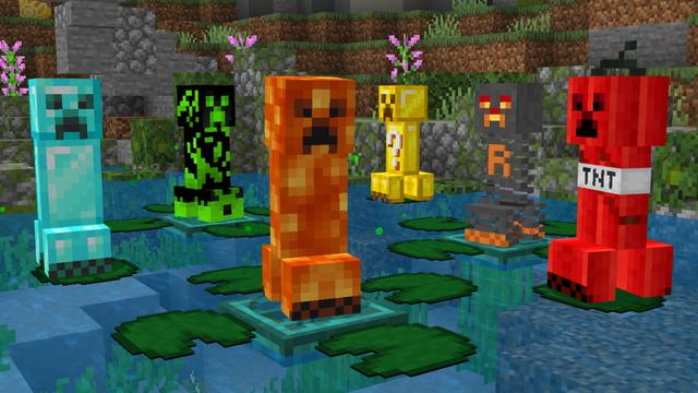 Screenshot of the Minecraft Bedrock Marketplace product OP Creepers created by The Craft Stars.