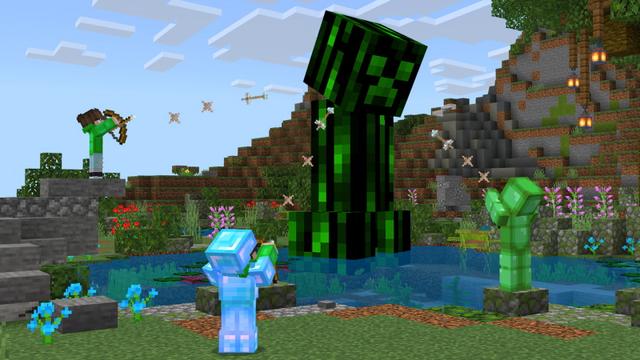 Screenshot of the Minecraft Bedrock Marketplace product OP Creepers created by The Craft Stars.