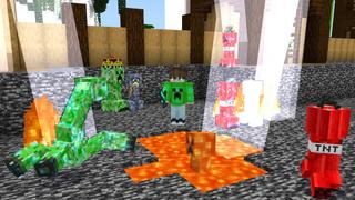 Screenshot of the Minecraft Bedrock Marketplace product OP Creepers created by The Craft Stars.