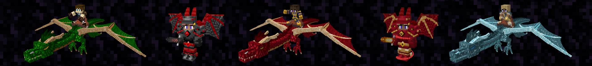 Panorama of the Minecraft Bedrock Marketplace product OP Dragons created by The Craft Stars.