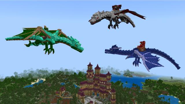 Screenshot of the Minecraft Bedrock Marketplace product OP Dragons created by The Craft Stars.