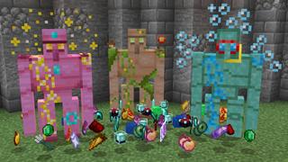 Screenshot of the Minecraft Bedrock Marketplace product OP Iron Golem Traders created by The Craft Stars.