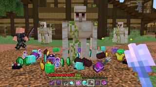 Screenshot of the Minecraft Bedrock Marketplace product OP Iron Golem Traders created by The Craft Stars.