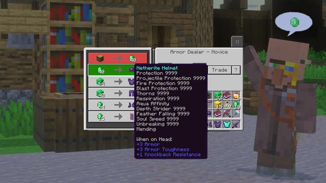 Screenshot of the Minecraft Bedrock Marketplace product OP Traders Expansion created by The Craft Stars.