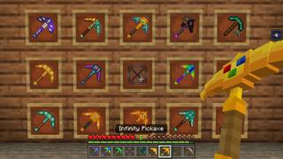 Screenshot of the Minecraft Bedrock Marketplace product PRO PICKAXE - 20+ Pickaxes created by The Craft Stars.