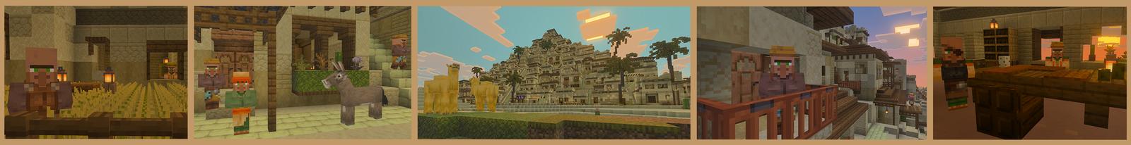 Panorama of the Minecraft Bedrock Marketplace product Pyramid City created by The Craft Stars.