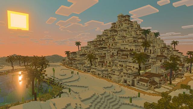 Screenshot of the Minecraft Bedrock Marketplace product Pyramid City created by The Craft Stars.