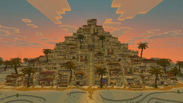 Screenshot of the Minecraft Bedrock Marketplace product Pyramid City created by The Craft Stars.