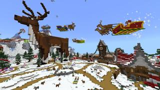 Screenshot of the Minecraft Bedrock Marketplace product Reindeer Simulator created by The Craft Stars.