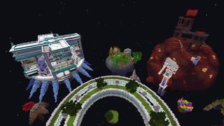 Screenshot of the Minecraft Bedrock Marketplace product Skyblock Sci-Fi created by The Craft Stars.