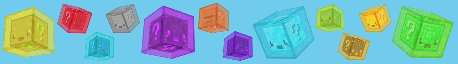 Panorama of the Minecraft Bedrock Marketplace product Slime Lucky Blocks created by The Craft Stars.
