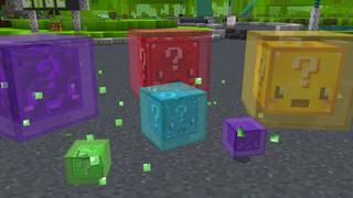 Screenshot of the Minecraft Bedrock Marketplace product Slime Lucky Blocks created by The Craft Stars.