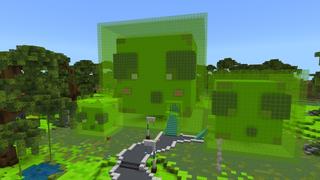 Screenshot of the Minecraft Bedrock Marketplace product Slime Lucky Blocks created by The Craft Stars.